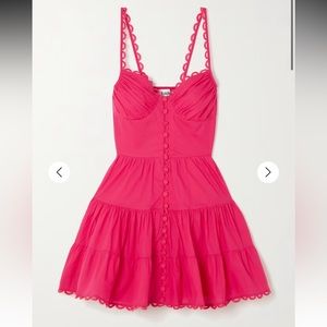 NWOT Charo Ruiz Angy Scalloped Mini dress in Fuschia